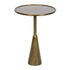 Hiro Side Table, Antique Brass