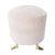 Small Shearling Pouf with Brass Feet