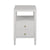 Two Drawer Side Table in Coated Matte White Linen